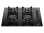 Imagem de Cooktop 4 Bocas a Gás GLP Electrolux Mesa de Vidro Preto Acendimento Automático Efficient KE4GR