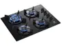 Cooktop 4 Bocas a Gás GLP Electrolux Mesa de Vidro Tripla Chama Preto Acendimento Automático Experience KE4GC Imagem de Cooktop 4 Bocas a Gás GLP Electrolux Mesa de Vidro Tripla Chama Preto Acendimento Automático Experience KE4GC