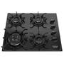 Imagem de Cooktop 4 Bocas à Gás Itamaster Fogão Vidro Tripla Chama Bivolt Preto 127V/220V