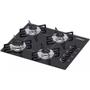 Imagem de Cooktop 4 Bocas Chamalux Preto  Vidro Temperado, Acendimento Automático, Queimador Ultrarrápido, Bivolt