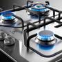 Imagem de Cooktop 4 Bocas Electrolux Bivolt Cinza Prateado em Inox Com Acendimento Automático - Compacto e de Alta Qualidade