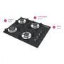 Imagem de Cooktop 4 Bocas GLP 44 Bivolt Chamalux