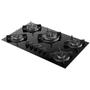 Imagem de Cooktop 5 Bocas a Gás Dako Supreme com Queimador Tripla Chama e Mesa de Vidro Temperado Preto Bivolt