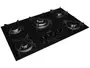 Imagem de Cooktop 5 Bocas a Gás Dako Supreme com Queimador Tripla Chama e Mesa de Vidro Temperado Preto Bivolt