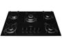 Imagem de Cooktop 5 Bocas a Gás Dako Supreme com Queimador Tripla Chama e Mesa de Vidro Temperado Preto Bivolt