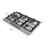 Imagem de Cooktop 5 Bocas a Gás Inox com Grade de Ferro Fundido Midea