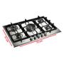 Imagem de Cooktop 5 Bocas Brastemp Gourmand Inox com Duplachama e Trempe com Ferro Fundido - BDK75DR