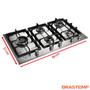 Imagem de Cooktop 5 Bocas Brastemp Gourmand Inox com Duplachama e Trempe com Ferro Fundido BDK90DR