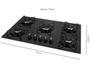 Imagem de Cooktop 5 Bocas Mondial a Gás GLP Preto - CTG-02
