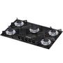 Imagem de Cooktop 5 Bocas Ultra Chama Marmore Preto Bivolt Chamalux