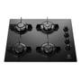 Imagem de Cooktop a Gás 4 Bocas Electrolux Vidro Preto Bivolt KE4GP