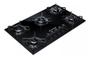 Imagem de Cooktop A Gás 5 Bocas Metal E Vidro 73x46x8.6cm - Brastemp