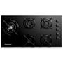 Imagem de Cooktop a Gás Brastemp Eclipse Collection em Vidro com 05 Bocas, Painel Mecânico Black Inox - BDD86AP