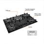 Imagem de Cooktop à Gás Mueller 5 bocas Tripla Chama Mesa de Vidro - Bivolt