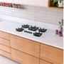 Imagem de Cooktop à Gás Mueller 5 bocas Tripla Chama Mesa Vidro Branco - Bivolt