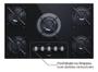 Imagem de Cooktop A Gas Preto 5 Bocas Consul Cd075ae 11400w Bivolt