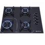 Imagem de Cooktop Atlas 4 Bocas Agile Up Glass com Acendimento Superautomático e Mesa de Vidro Preto  Bivolt