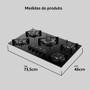 Imagem de Cooktop Atlas 5 Bocas Utop Tripla Chama Preto - Bivolt