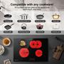 Imagem de Cooktop Elétrico AMZCHEF 30" com 4 Bocas, 6700W e Controle Touch (Preto)