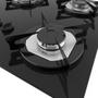 Imagem de Cooktop Fogatti à Gás FGT 5B TC Vidro Preto Flange Inox