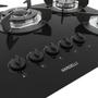 Imagem de Cooktop Fogatti Safe 5 Bocas Tripla Chama Mesa de Vidro Preto