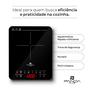 Imagem de Cooktop Indução 1 Boca Portátil PandaPlus 2000W 220V Touch 8 Níveis Potência Temperatura Trava de Segurança Timer Vitrocerâmico Ícones Acesso Rápido