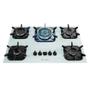 Imagem de Cooktop Mueller 5 bocas Branco com Queimador Tripla chama Bivolt