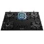 Imagem de Cooktop Mueller 5 bocas Preto com Queimador Tripla chama Bivolt