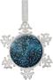 Imagem de Cool Blue Night Sky Galaxy Padrão Desaúdo Ornamentos de Flocos de Natal Personalizados Decoração de Árvore de Natal Decoração de Aço Inoxidável