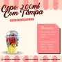 Imagem de Copo 200ml Transparente Com Tampa Bolha Supre Resistente 50u