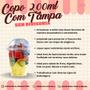 Imagem de Copo 200ml Transparente Com Tampa Bolha Supre Resistente 50u