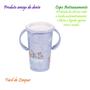 Imagem de Copo 360º Infantil Antivazamento com tampa e alça 280 ml com Desenhos Plasútil