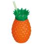 Imagem de Copo Abacaxi C/canudo 300ml - Laranja