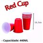 Imagem de Copo Americano Red Cup Beer Pong 440Ml Vermelho 500Un Descar