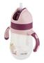 Imagem de Copo Anatomico Com Canudo De Silicone 220ml Clingo Cor Rosa Gatinha
