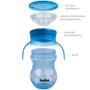 Imagem de Copo Antivazamento Infantil 360 Com Alça 250ml Azul  Buba