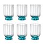 Imagem de Copo Baixo De Vidro Bormioli Rocco 375Ml Florian Blue 6 Pcs