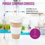 Imagem de Copo Bambu e Arroz Café Ecológico Com Tampa 450ml Tipo Starbucks Reutilizável