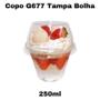 Imagem de Copo Bolha  com Tampa G677 250ml Conjunto com 50 Unidades
