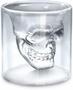 Imagem de Copo Borosilicato Parede Dupla Caveira Café Whisky 2 Un 75Ml