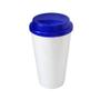 Imagem de Copo Buck 500ml Branco com Tampa Azul Escuro