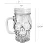 Imagem de Copo Caneca Caveira De Vidro 400Ml Com Alça Grande Viking