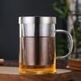 Imagem de Copo Caneca De Vidro Com Filtro Ao Fogão 350ml Para Chá