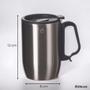 Imagem de Copo Caneca Térmica Aço Inox 350 Ml Para Café Chá Chocolate Com Tampa