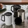 Imagem de Copo Caneca Térmica Aço Inox 350 Ml Para Café Chá Chocolate Com Tampa