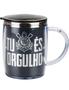 Imagem de Copo Caneca Térmica P Chopp Cerveja C Tampa 450ml Times