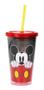 Imagem de Copo Canudo Infantil Mickey Rosto 450ml  Disney