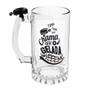 Imagem de Copo chopp em vidro 400ml com campainha cerveja caneca com sino luxo happy hour