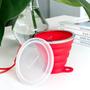 Imagem de Copo Colapsavel Retrátil Hahnemuhle com Tampa 270ml Vermelho