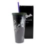Imagem de Copo Com Canudo Com Efeito Metálico 650ml Coringa
